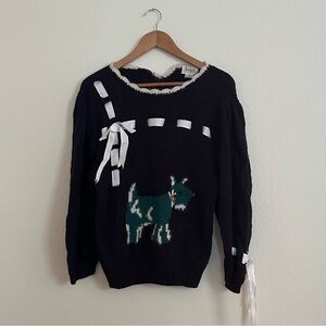 🤍 Vintage Christmas sweater with dog +FREE GIFT!
